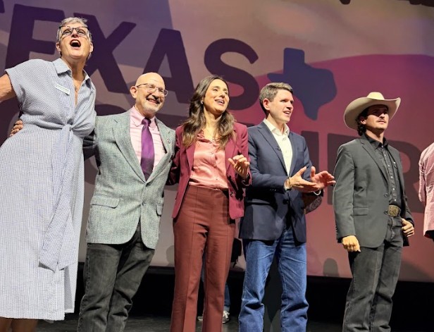 Gina Hinojosa, James Talarico, and Democratic leaders